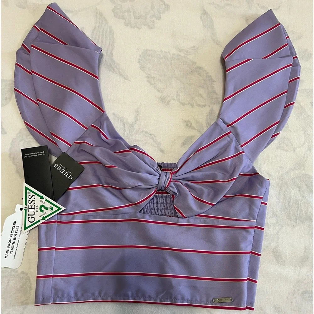 GUESS RUCHED CROPPED TOP - Picture 4 of 15